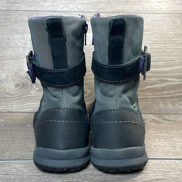 Merrell Albany Sky Women’s Sz 9 Waterproof Black Suede Gray Ankle Winter Boots - Picture 4 of 11